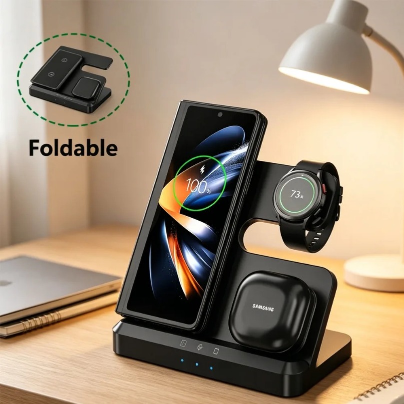 Wireless Charger Watch - شاحن لاسلكي سريع 3 في 1