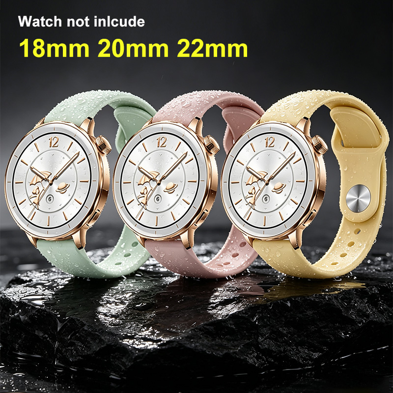 Fossil Smartwatch Accessories - سوار سيليكون نسائي 18 مم 20