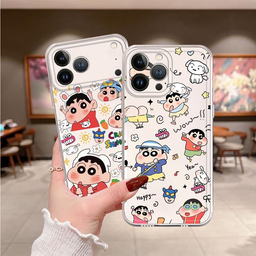 Apple Iphone 16 - جراب هاتف ناعم بتصميم كرايون شين