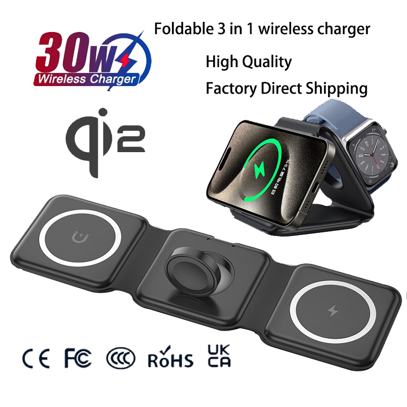 Wireless Charger Watch - محطة شحن مغناطيسية قابلة للطي بتقنية