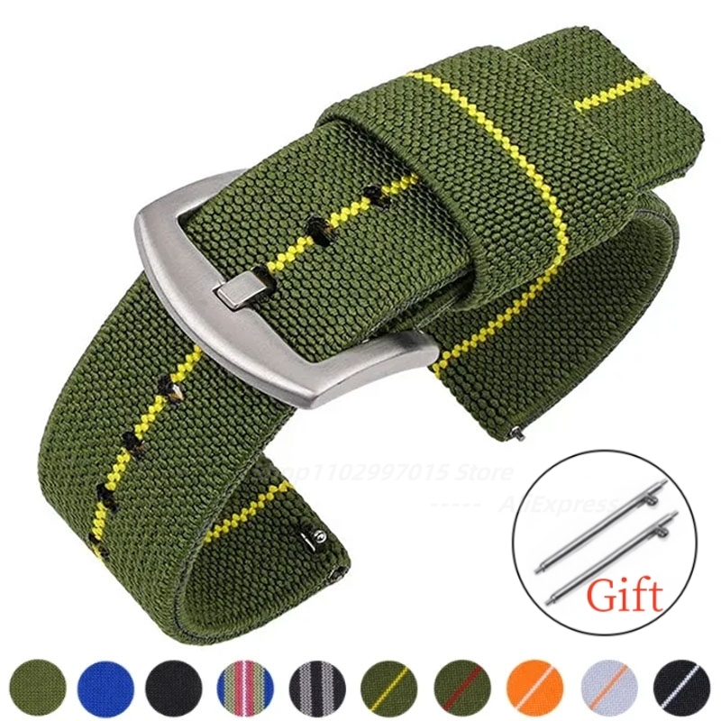 Nylon Nato Strap - النايلون حزام (استيك) ساعة 18 مللي