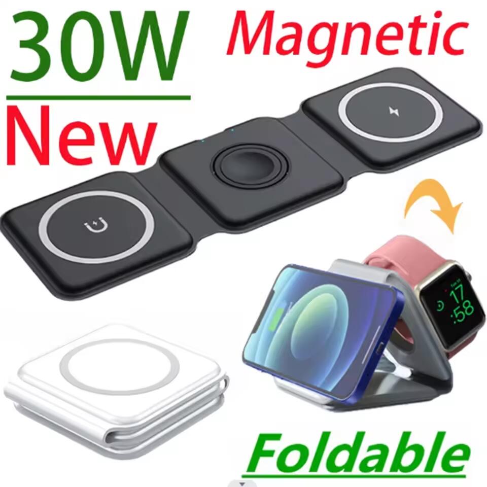 Wireless Charger Watch - شاحن لاسلكي مغناطيسي محمول 3 في