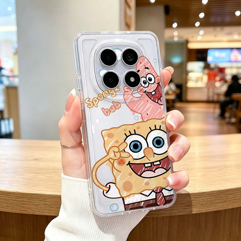 غطاء كرتوني لطيف على شكل سبونج - مراجعة Xiaomi Poco X6 وسعره