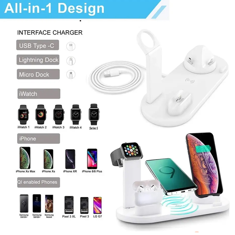 شاحن لاسلكي 7 في 1 بقوة 30 واط - مراجعة Wireless Charger Watch وسعره
