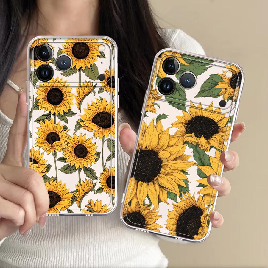 غطاء هاتف شفاف بنمط دوار الشمس - مراجعة Apple Iphone 16 وسعره