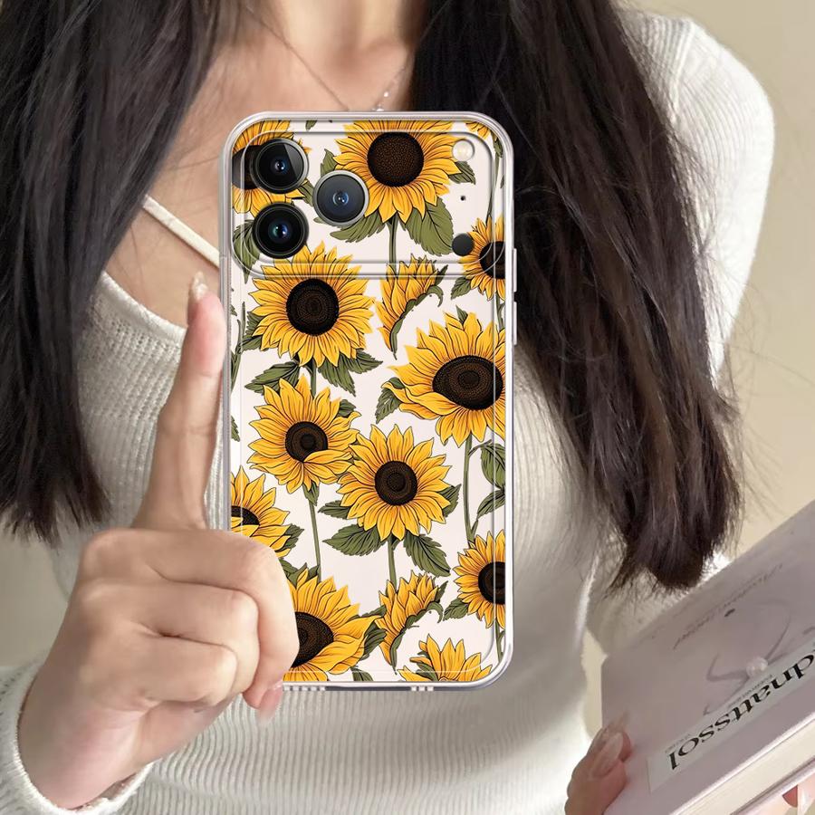 غطاء هاتف شفاف بنمط دوار الشمس - مراجعة Apple Iphone 16 وسعره