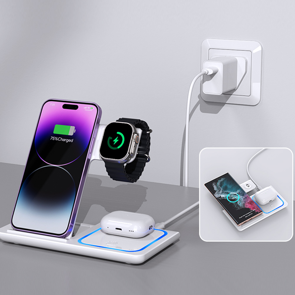محطة شحن لاسلكية LED 3 في 1 له - مراجعة Wireless Charger Watch وسعره