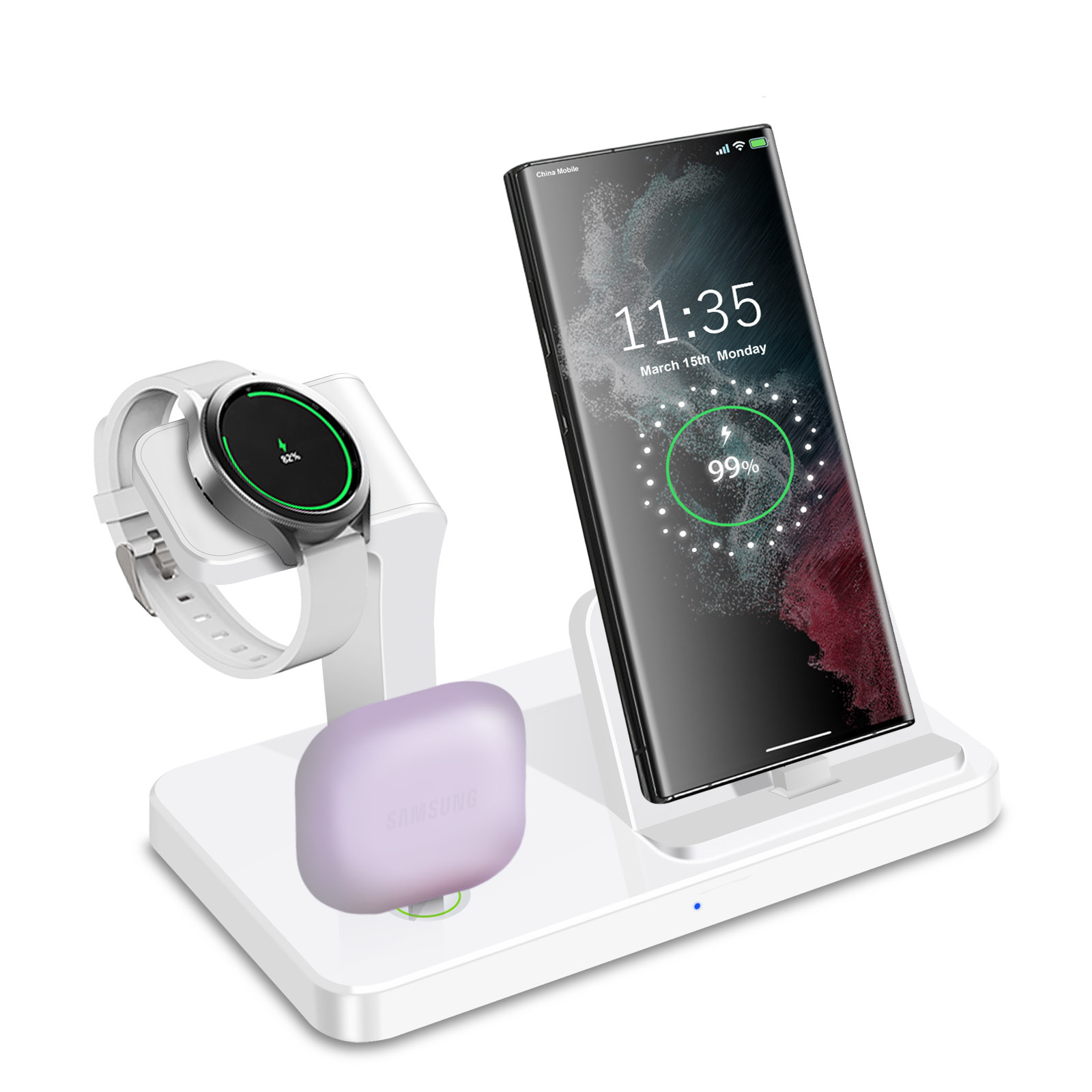 محطة شحن لاسلكية 3 في 1 بمنفذ  - مراجعة Wireless Charger Watch وسعره