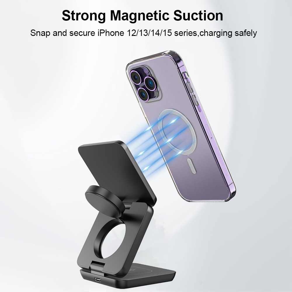 حامل شاحن لاسلكي مغناطيسي قابل - مراجعة Wireless Charger Watch وسعره