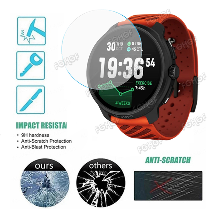 الزجاج المقسى طبقة رقيقة واقية - مراجعة Smartwatch Watch Accessories وسعره
