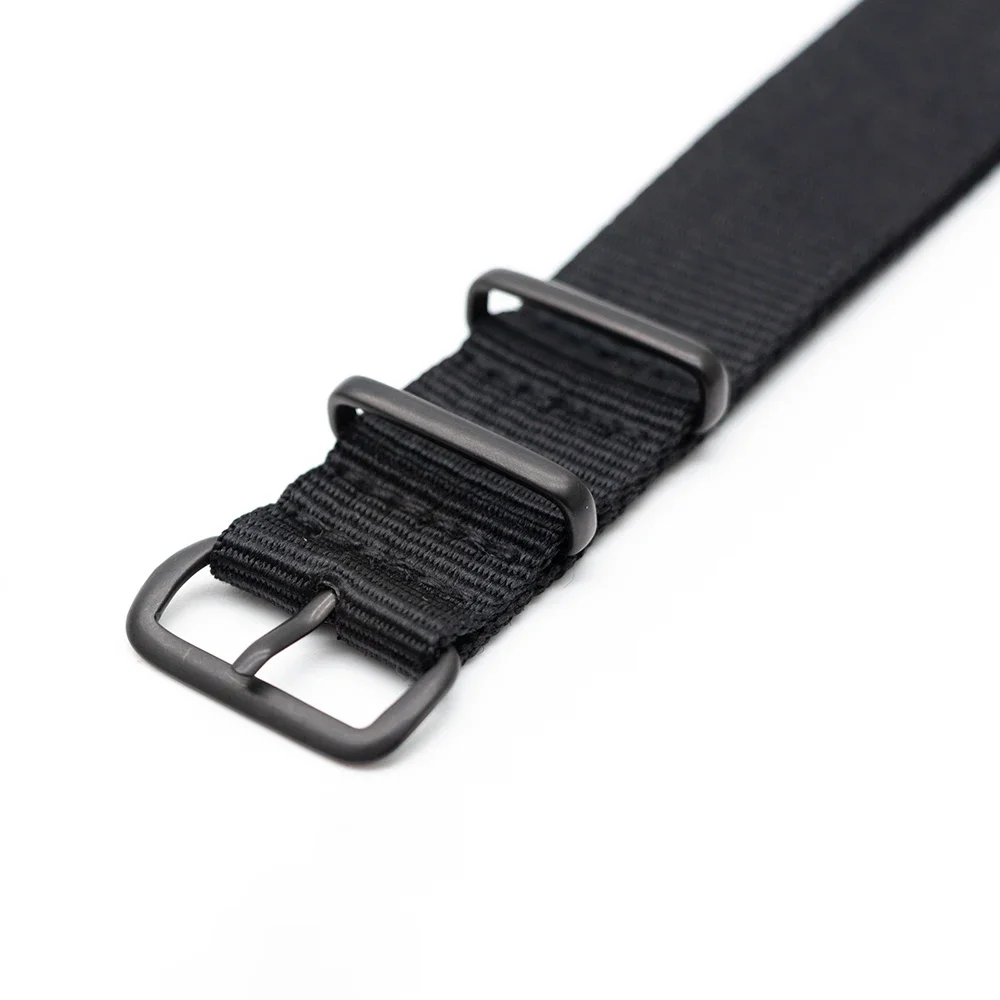 أسود النايلون حزام (استيك) ساع - مراجعة Nylon Nato Strap وسعره