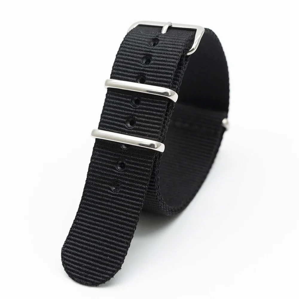 أسود النايلون حزام (استيك) ساع - مراجعة Nylon Nato Strap وسعره