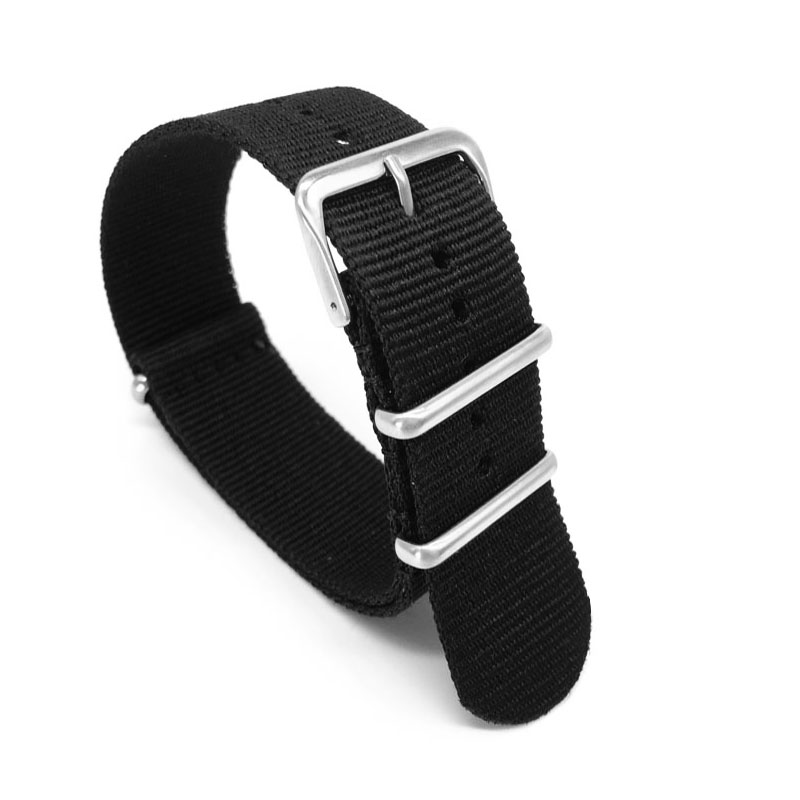حزام نايلون أسود لساعات 16 ملل - مراجعة Nylon Nato Strap وسعره