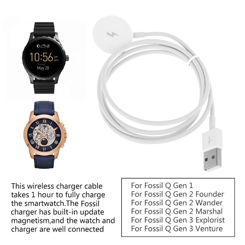 شاحن ساعة USB، محول شحن للساعا - مراجعة Fossil Smartwatch Accessories وسعره