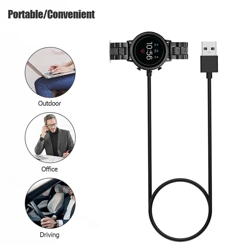 1 متر USB المغناطيسي شاحن سريع - مراجعة Fossil Smartwatch Accessories وسعره