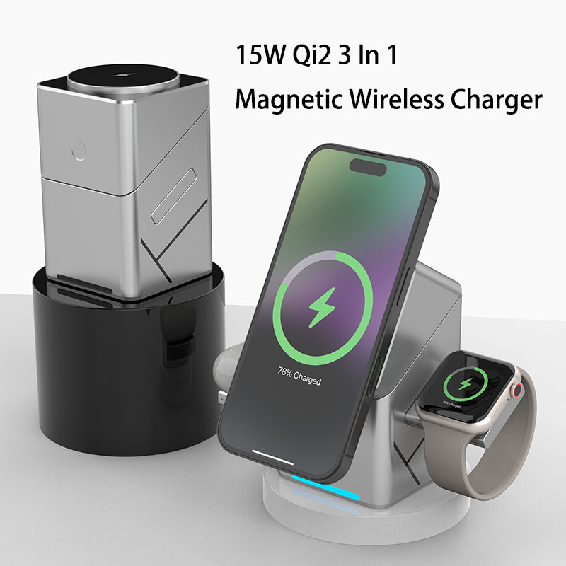 شاحن لاسلكي متعدد الوظائف 3 في - مراجعة Wireless Charger Watch وسعره