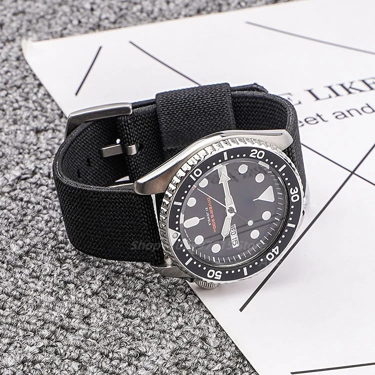 النايلون حزام (استيك) ساعة 18  - مراجعة Nylon Nato Strap وسعره