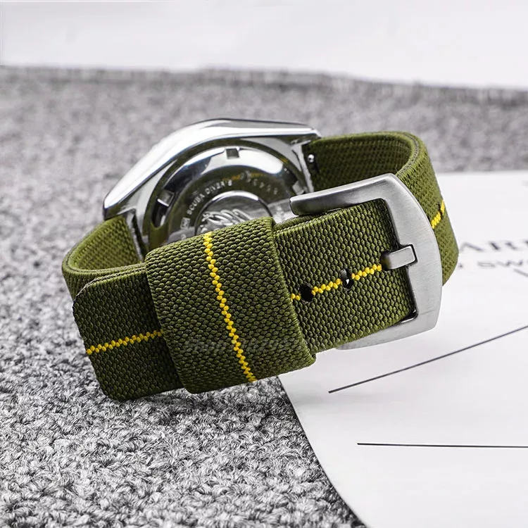 النايلون حزام (استيك) ساعة 18  - مراجعة Nylon Nato Strap وسعره