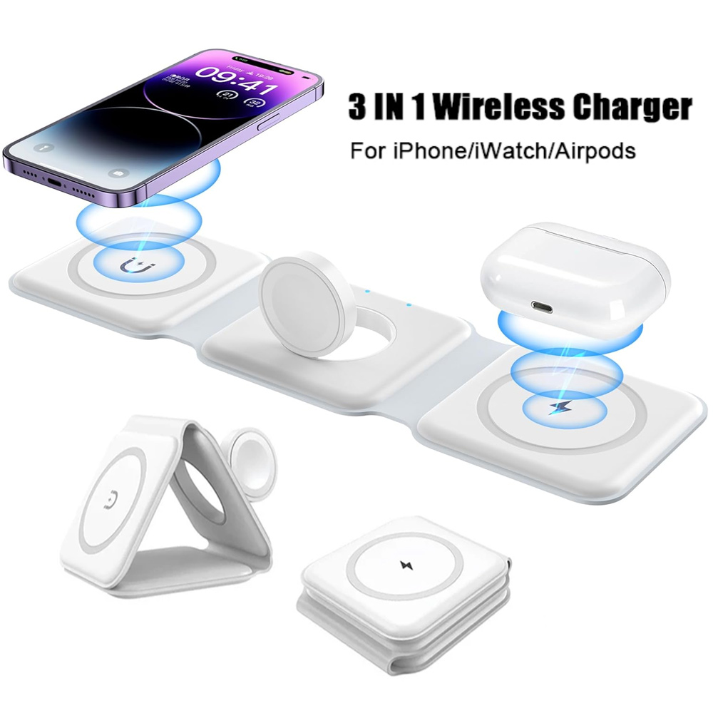 محطة شحن لاسلكية 3 في 1 مع شحن - مراجعة Wireless Charger Watch وسعره