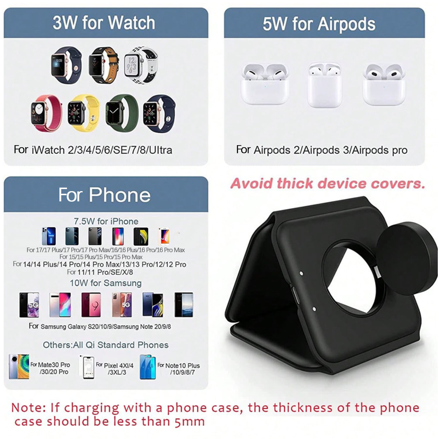 محطة شحن لاسلكية 3 في 1 مع شحن - مراجعة Wireless Charger Watch وسعره