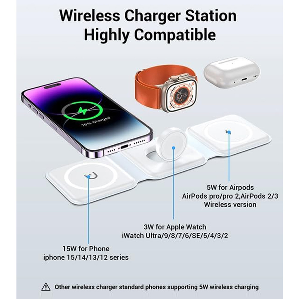 محطة شحن لاسلكية 3 في 1 مع شحن - مراجعة Wireless Charger Watch وسعره
