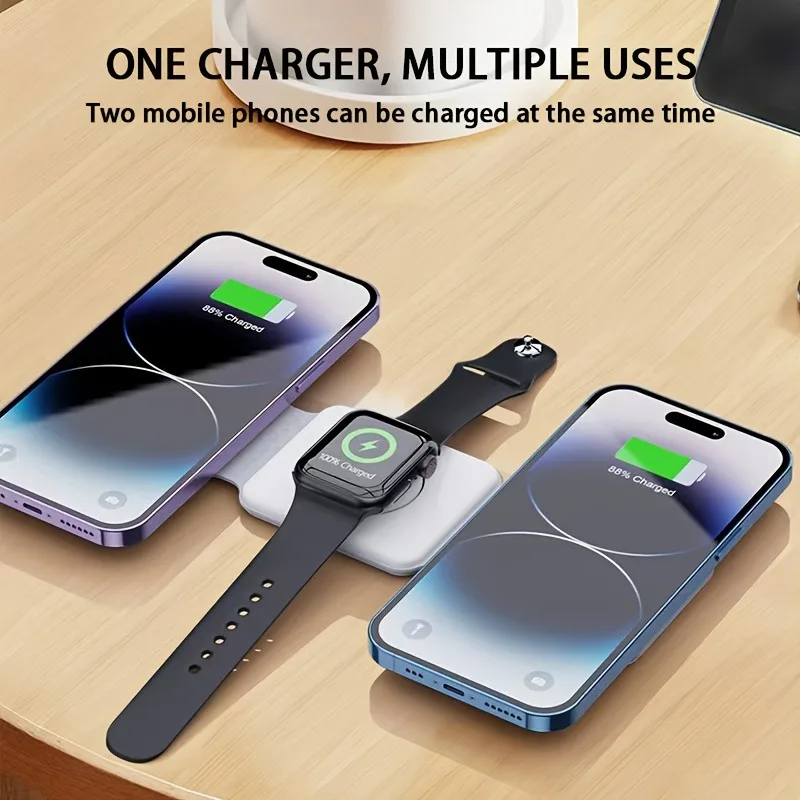 شاحن لاسلكي مغناطيسي محمول 3 ف - مراجعة Wireless Charger Watch وسعره