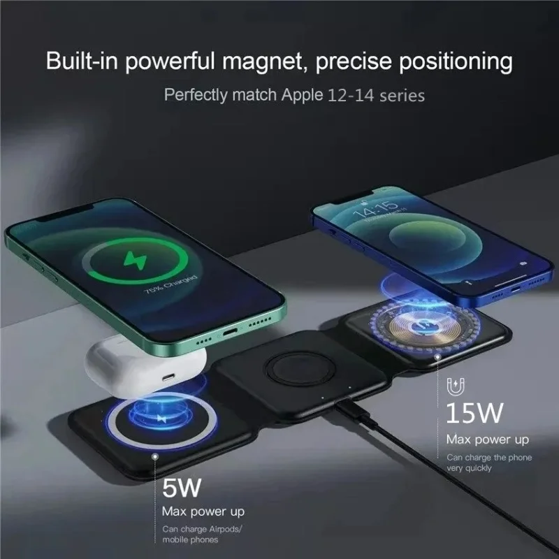 شاحن لاسلكي مغناطيسي محمول 3 ف - مراجعة Wireless Charger Watch وسعره