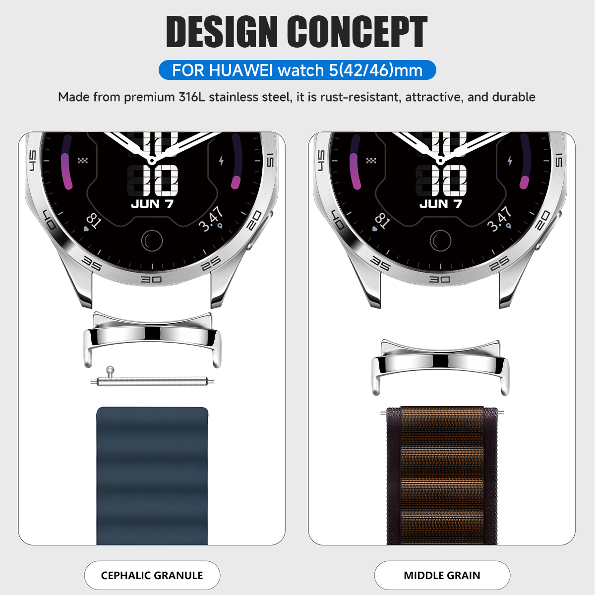 قطعتان من محول الساعة الذكية ه - مراجعة Smartwatch Watch Accessories وسعره